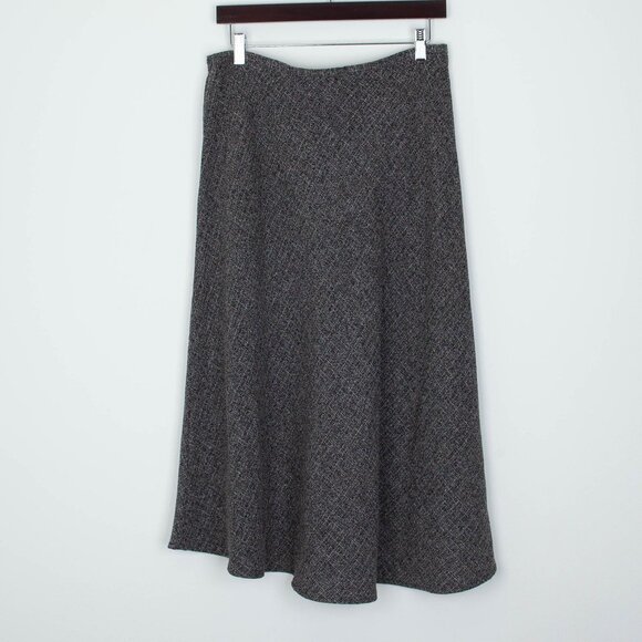 Chirstopher & Banks Womens Tweed Maxi Skirt Size 12 Flowy Academic Professional - Picture 5 of 8